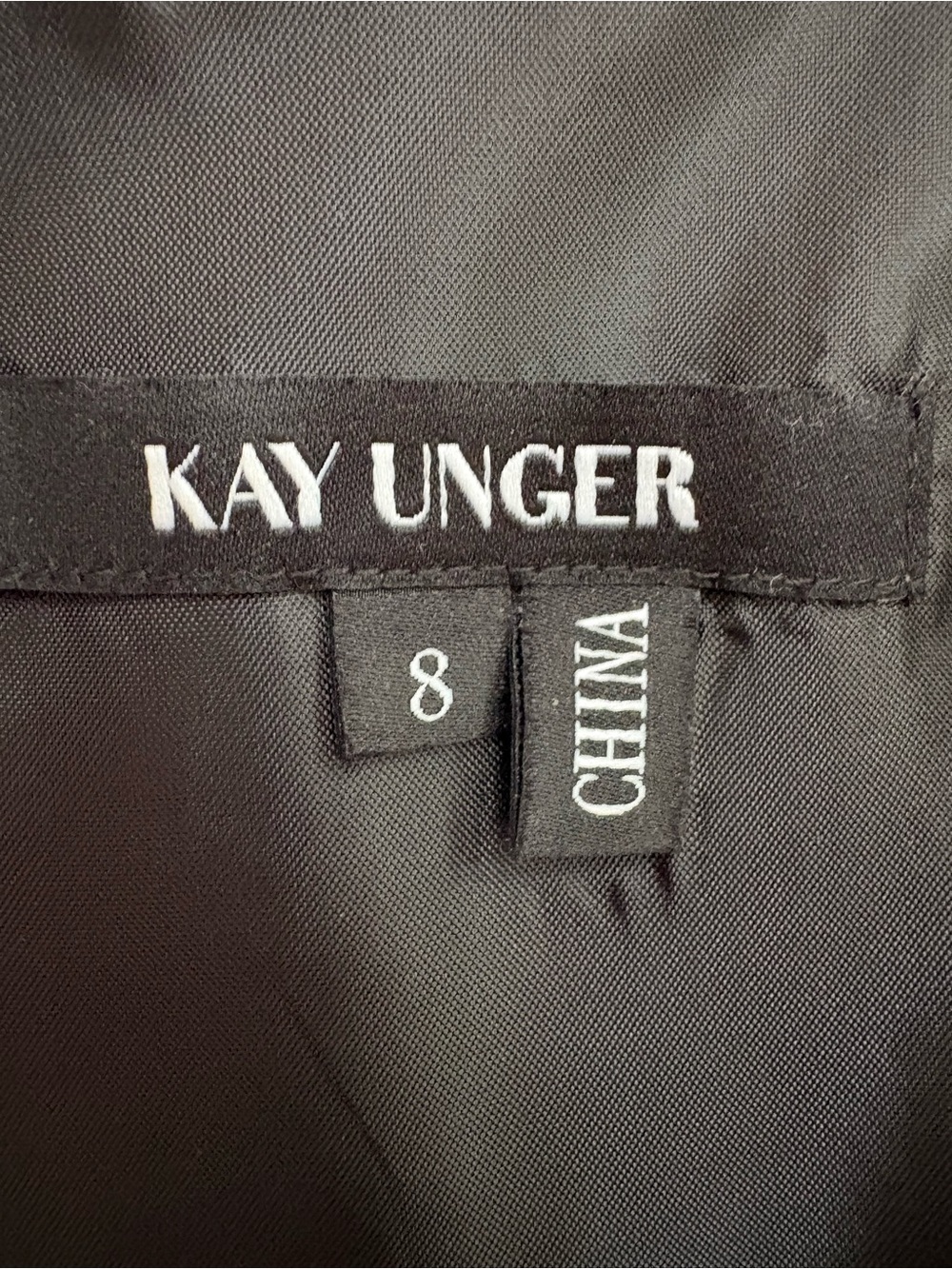 Stunning Kay Unger Black and Silver Silk Cocktail Dress - Picture 6 of 6